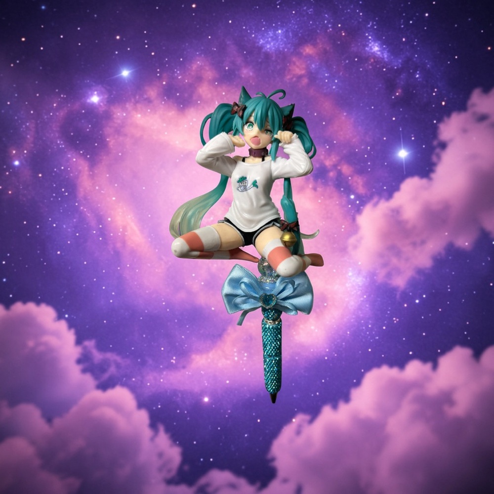 Anime Character Pen with Bow